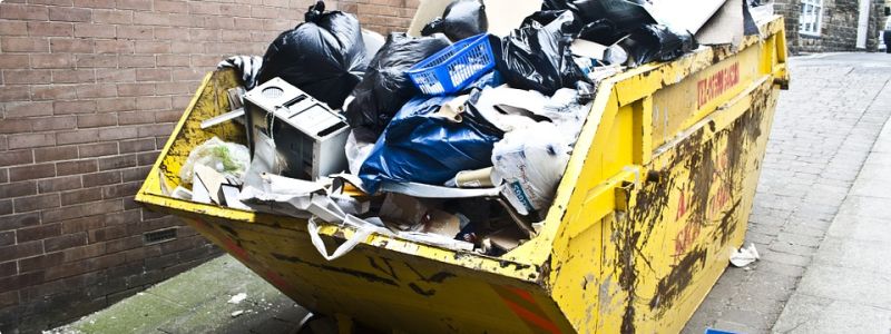 Dumpster Waiting for Junk Hauling Service