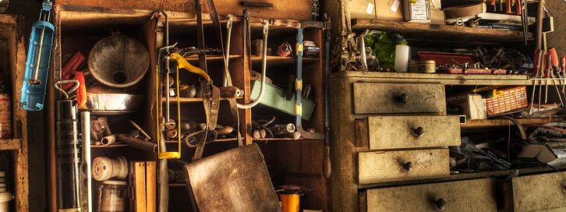 Lot of old stuff before  garage junk removal